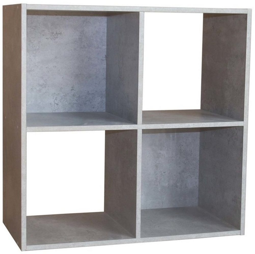 HTI-Living Standregal Regal Beton Thekla 60x60, Stück 1-tlg, Standregal Bücherregal Raumteiler 4 Regalfächer Bild 1