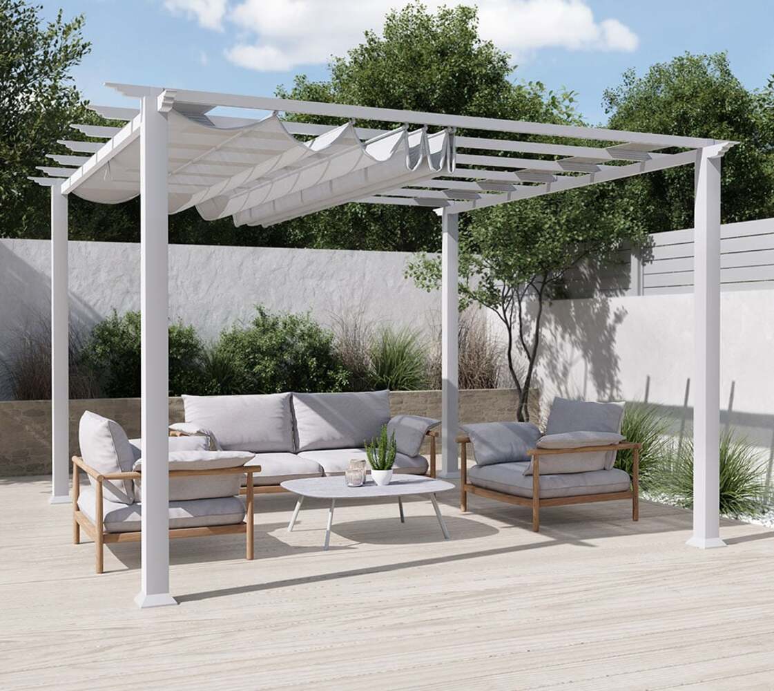 Paragon Outdoor Aluminium Pergola Florida 1111 | Weiß | 350x350x235 cm Bild 1