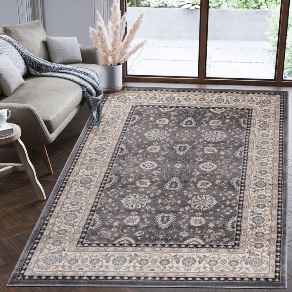 Mazovia Orientteppich Oriente Teppich - Traditioneller Teppich Orient Grau, 60 x 100 cm, Geeignet für Fußbodenheizung, Pflegeleicht, Wohnzimmerteppich Bild 1