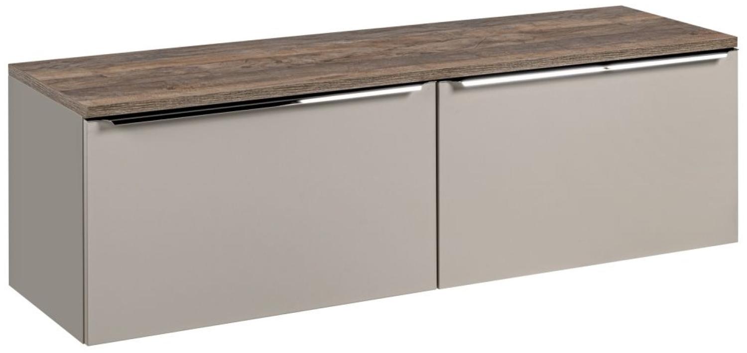 Waschtischunterschrank 2-tlg AKAN 160cm Taupe ohne Waschtisch Bild 1