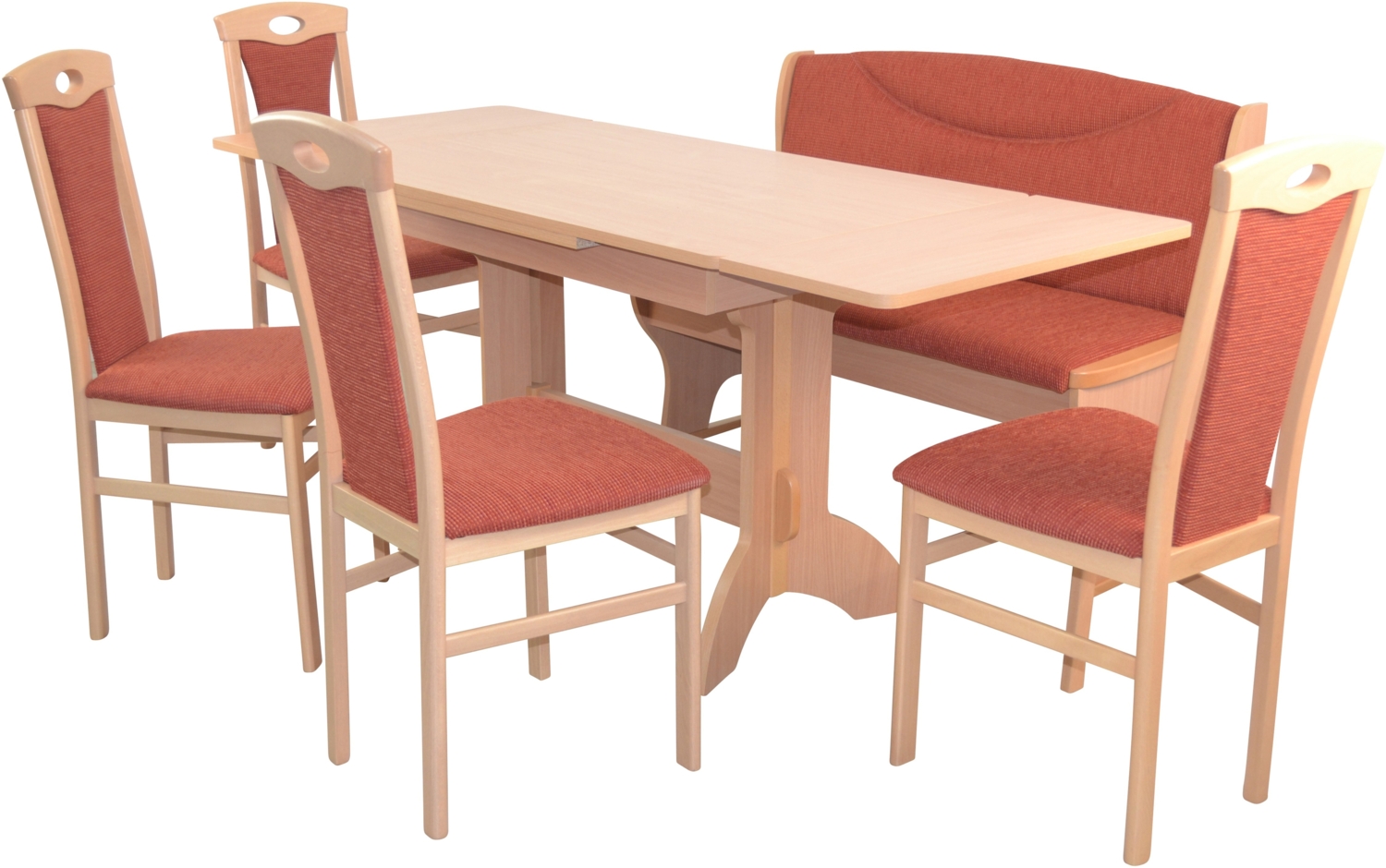 Essgruppe "Madrid T" mit Truhenbank und Wangentisch (6-tlg.) Bild 1