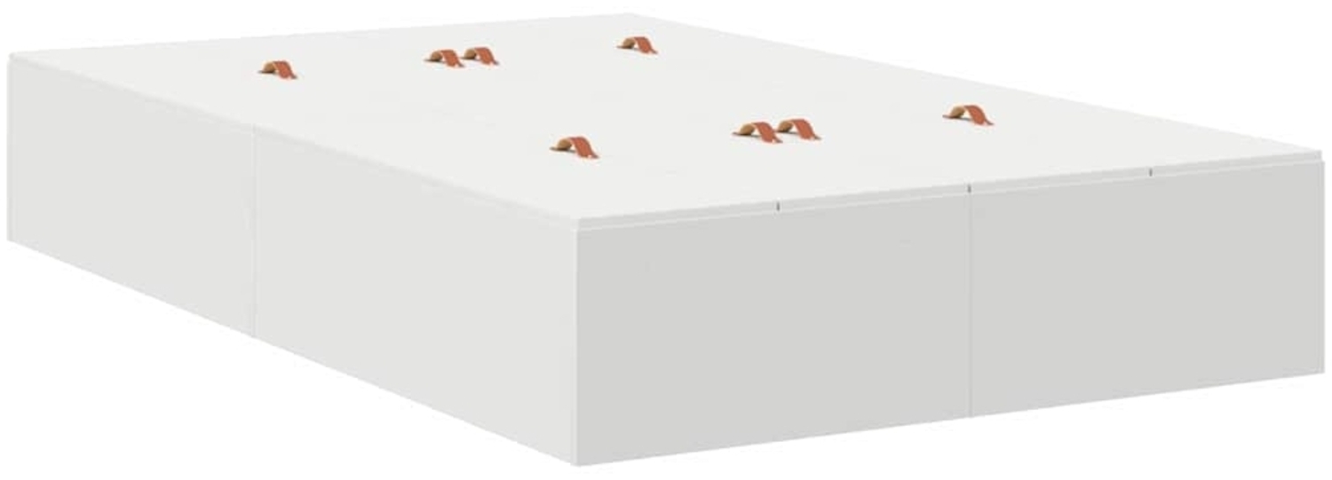 vidaXL Aufbewahrungsbettgestell Weiß 120 x 190 cm Holzwerkstoff 3335421 Bild 1