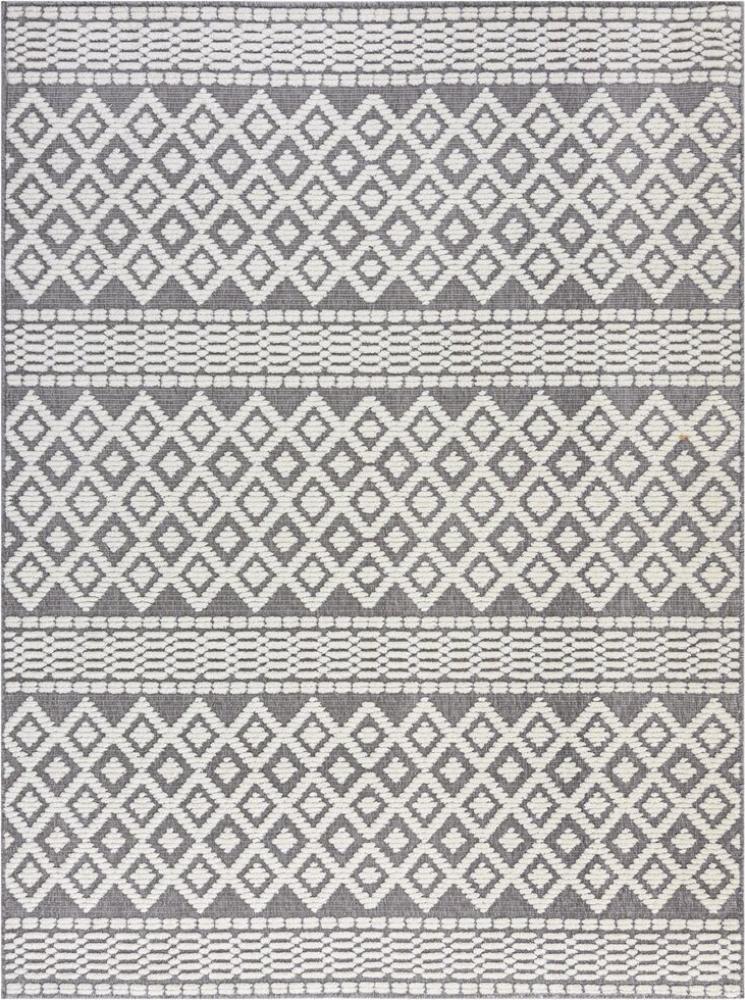 Kadima Design Robuster & maschinenwaschbarer Teppich in Grau, rutschfest – "Beck". 80x160 cm Bild 1