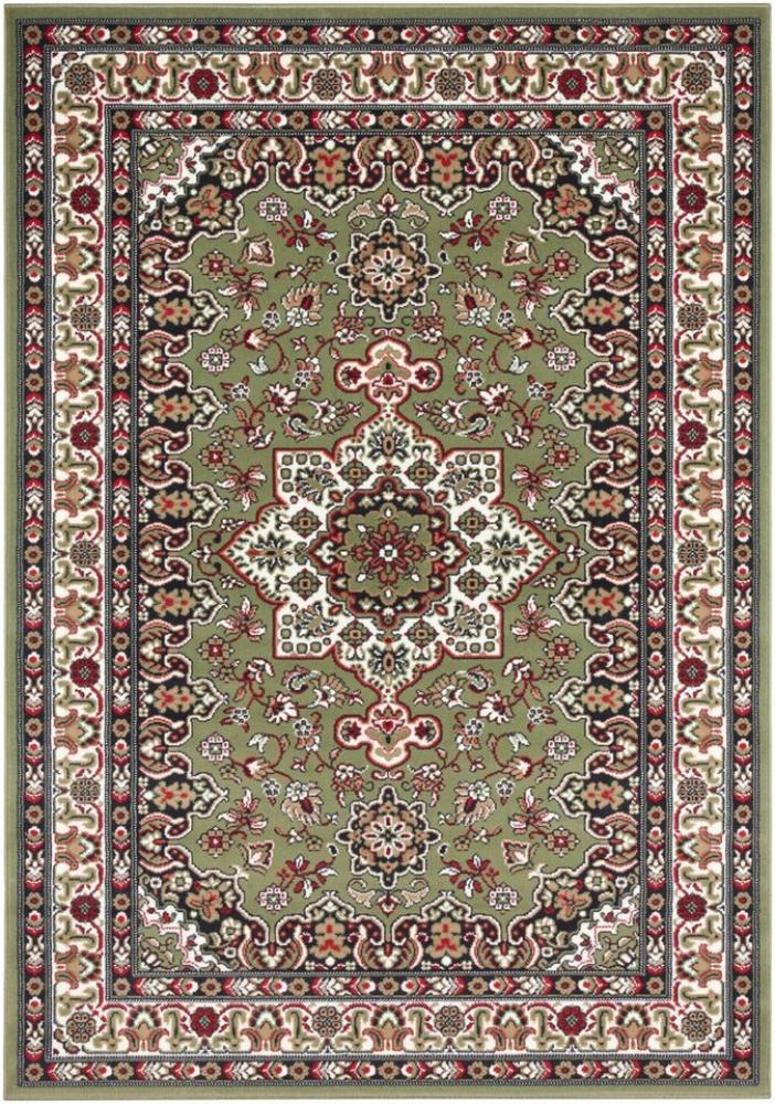 Orientalischer Kurzflor Teppich Parun Täbriz Grün - 80x150x0,9cm Bild 1