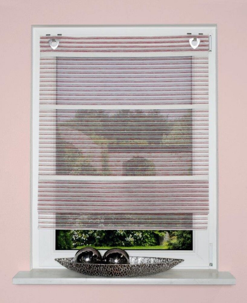 Clever-Kauf-24 Magnetrollo Magnetrollo Bambusoptik beere inkl Haken, mit Hakenaufhängung, Hakenaufhängung Bild 1