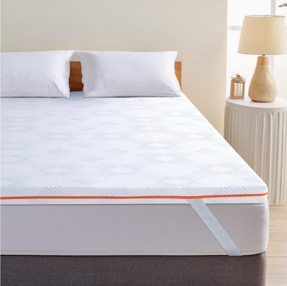 BedStory, Topper 90/140x200cm, Matratzentopper 160x200cm, Wendbarer Gelschaum H3 Topper, 7.6 cm hoch, topper für Boxspringbetten, Mit Abnehmbarem Komfort Bezug Waschbar Bild 1