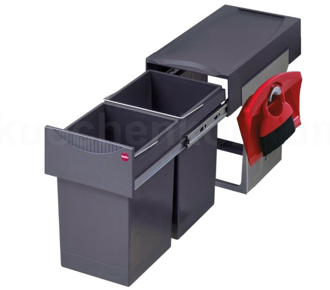 Hailo Abfallsammler 3666105 TA Swing Tandem 2x 15 Liter mit Kehrset Bild 1