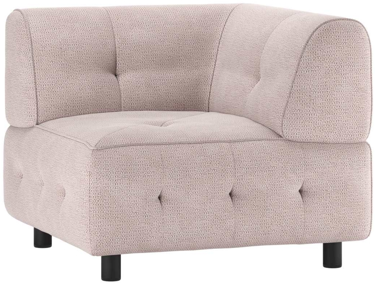 Modulsofa Louis Eck-Element aus Chenille, Rosa Bild 1