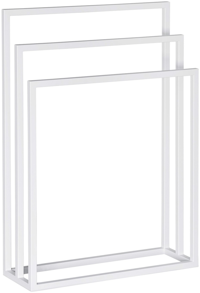 Stabiler Handtuchständer 3 Arme Weiss - keine Montage nötig - Kleiderständer Bild 1
