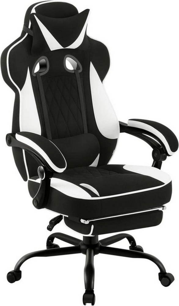 Woltu Gaming-Stuhl, mit Taschenfederkissen, Fußstütze, ergonomisch, drehbar Bild 1