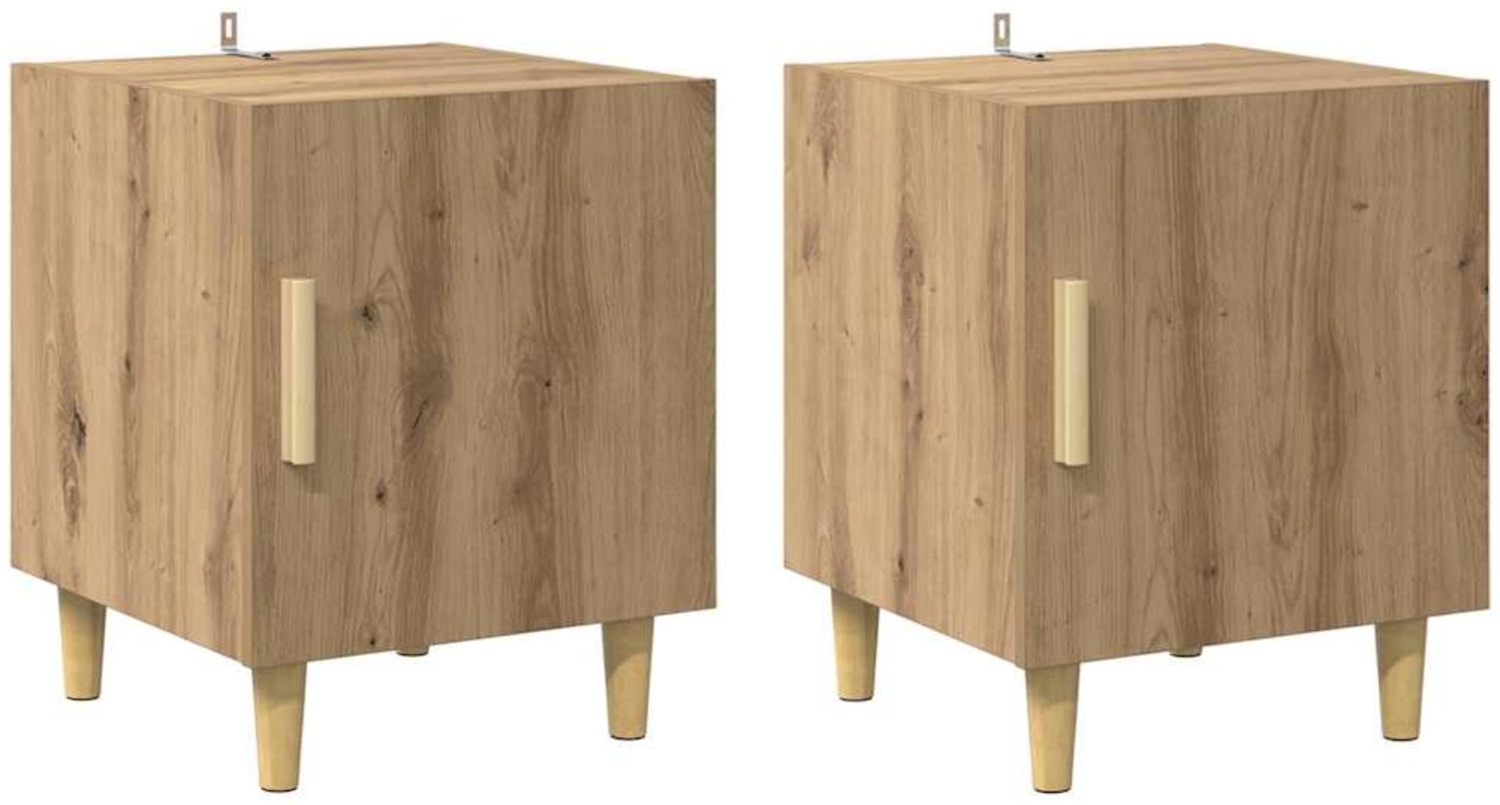 vidaXL Nachttisch 2 pcs Artisan-Eiche 40 x 40 x 50 cm Holzwerkstoff 880604 Bild 1