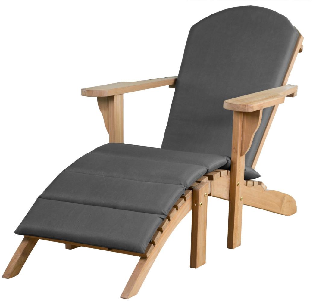 deVries Teakholz-Gartenlounger Woodie - uni grey Bild 1