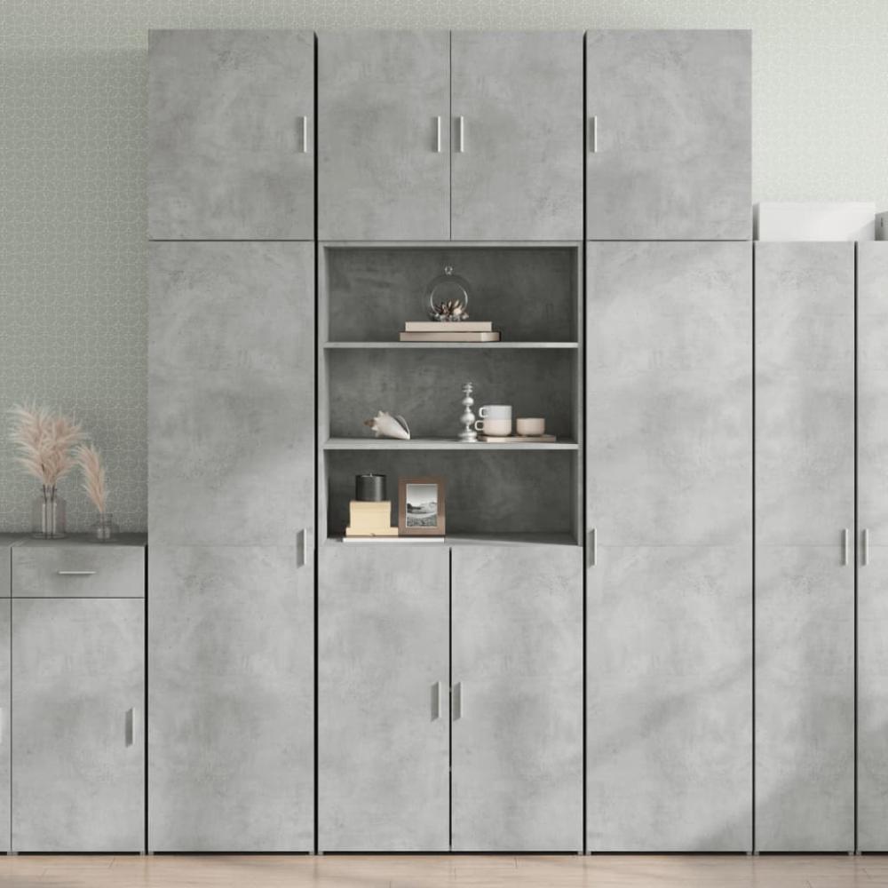 vidaXL Highboard Betongrau 80x42,5x249 cm Holzwerkstoff 3281360 Bild 1