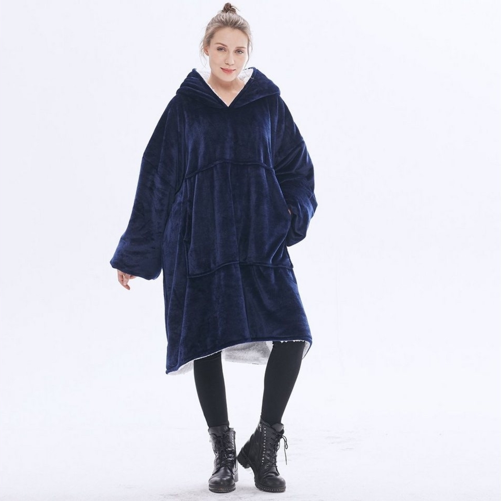 Wohndecke Übergroße Hoodie Fuzzy Blanket, Super weiche, Gemütliche warme, Sunicol, komfortable Riesen-Hoodie, Riesenpullover mit großer Fronttasche Bild 1