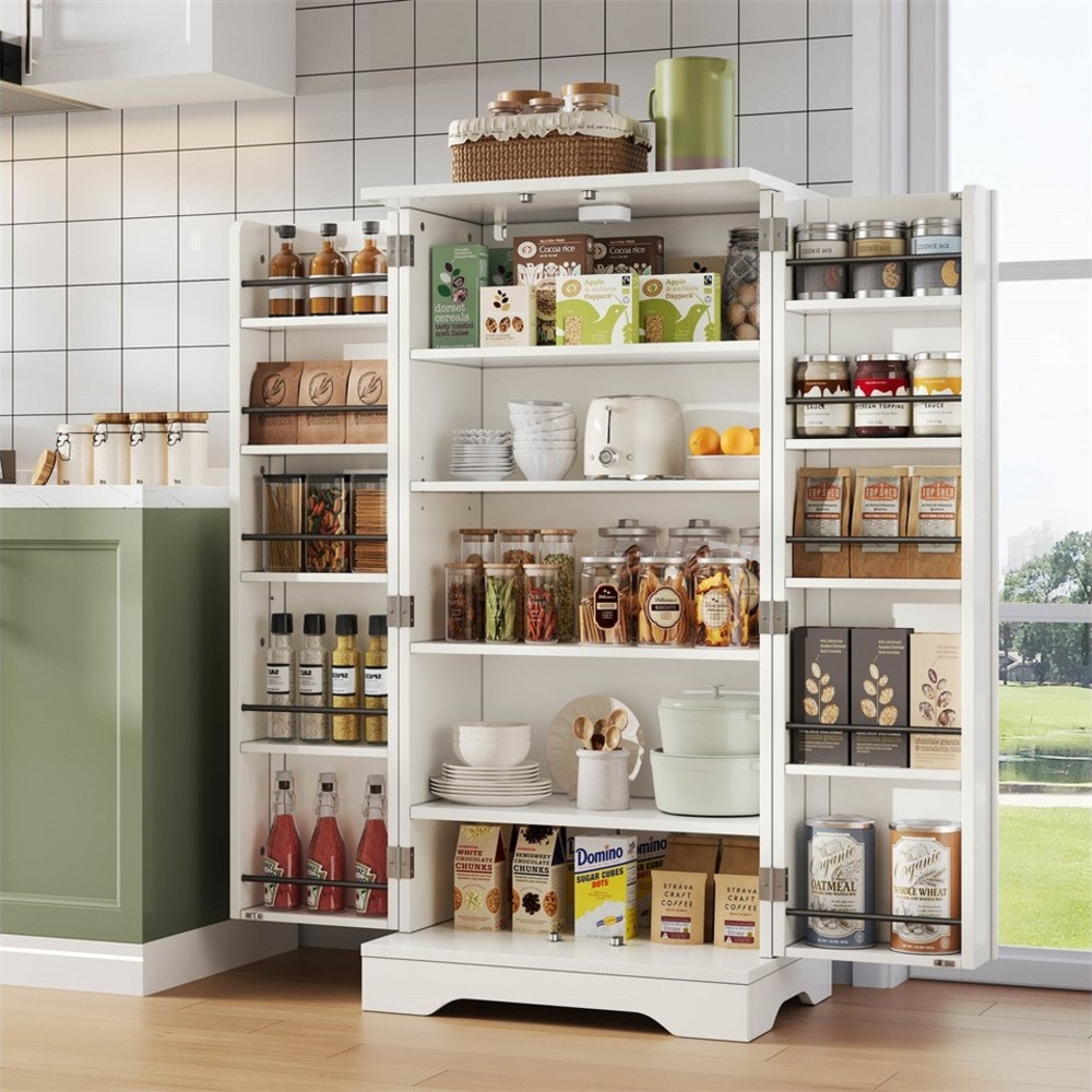 OKWISH Sideboard Modernes Küchenschrank (mit LED-Sensorlicht – großer 2-türiger Aufbewahrungsschrank, 1 St, 120x60x40xcm), ideal für Küche & Wohnzimmer Bild 1