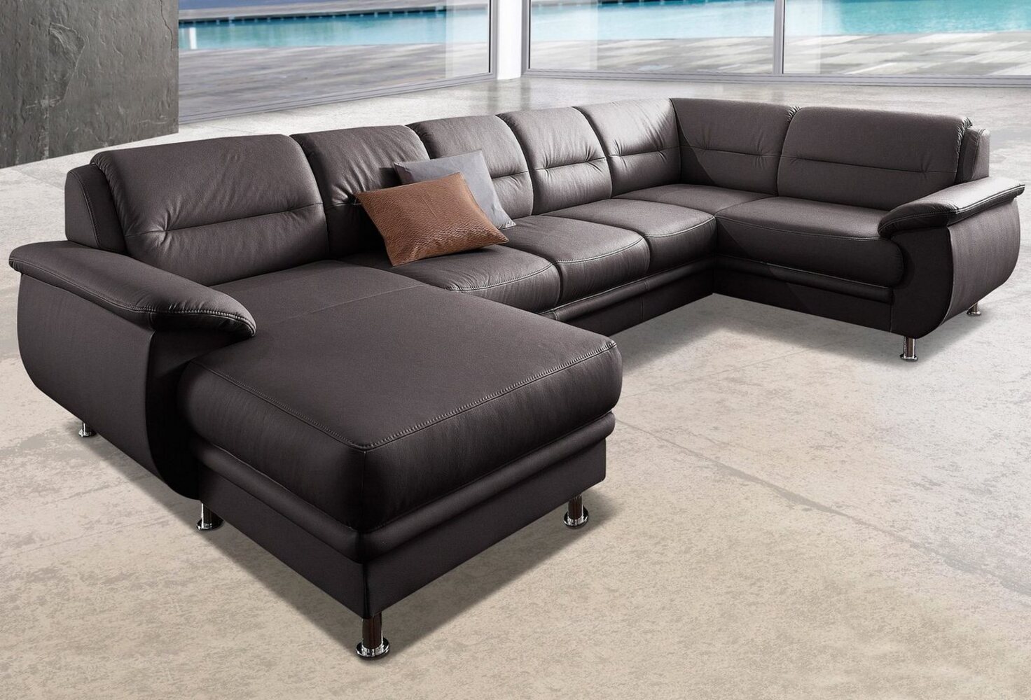 sit&more Wohnlandschaft Mailand U-Form, wahlweise mit Bettfunktion, frei im Raum stellbar Bild 1