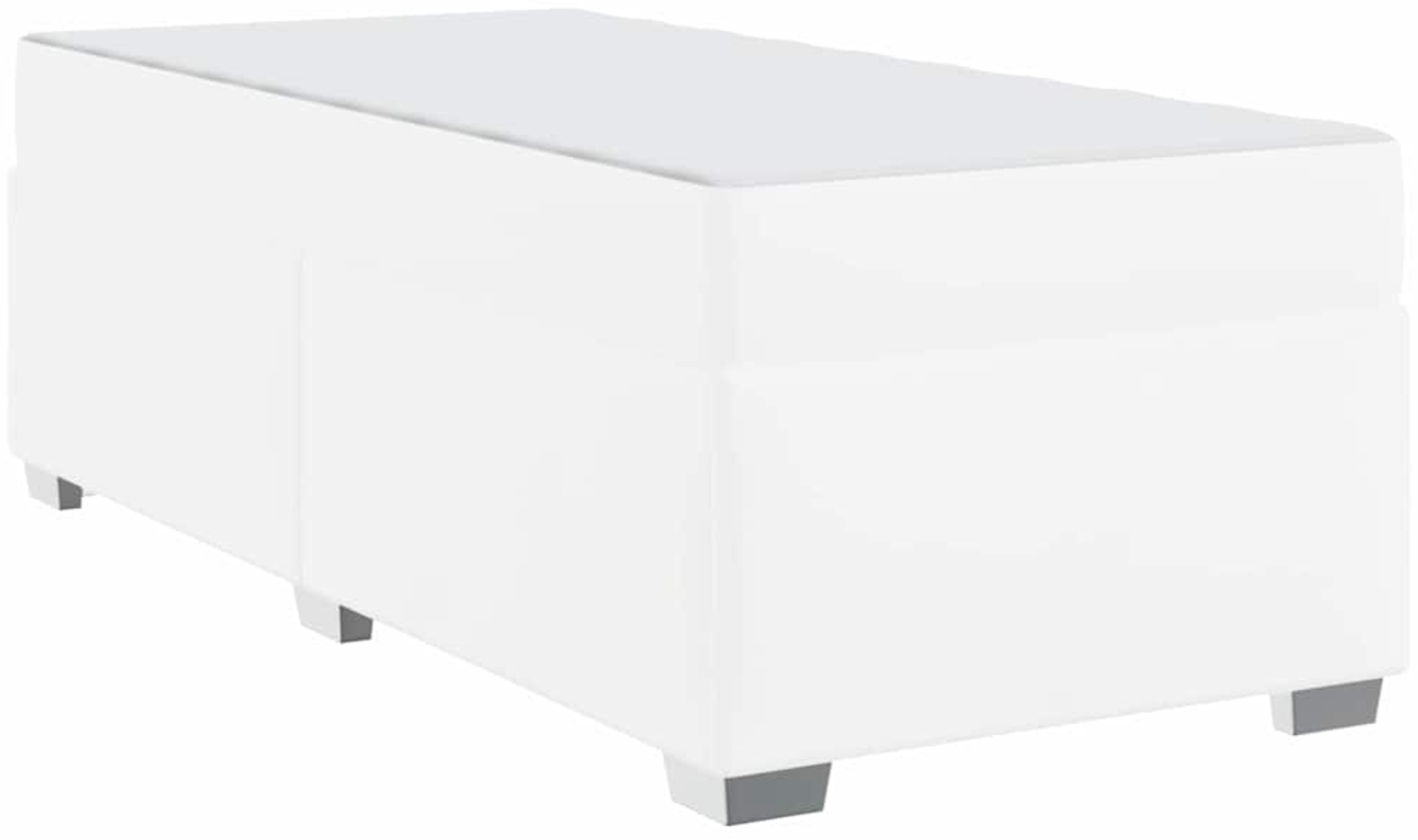 vidaXL Bettrahmen mit Matratze Weiß 90 x 190 cm Stoff 3399220 Bild 1