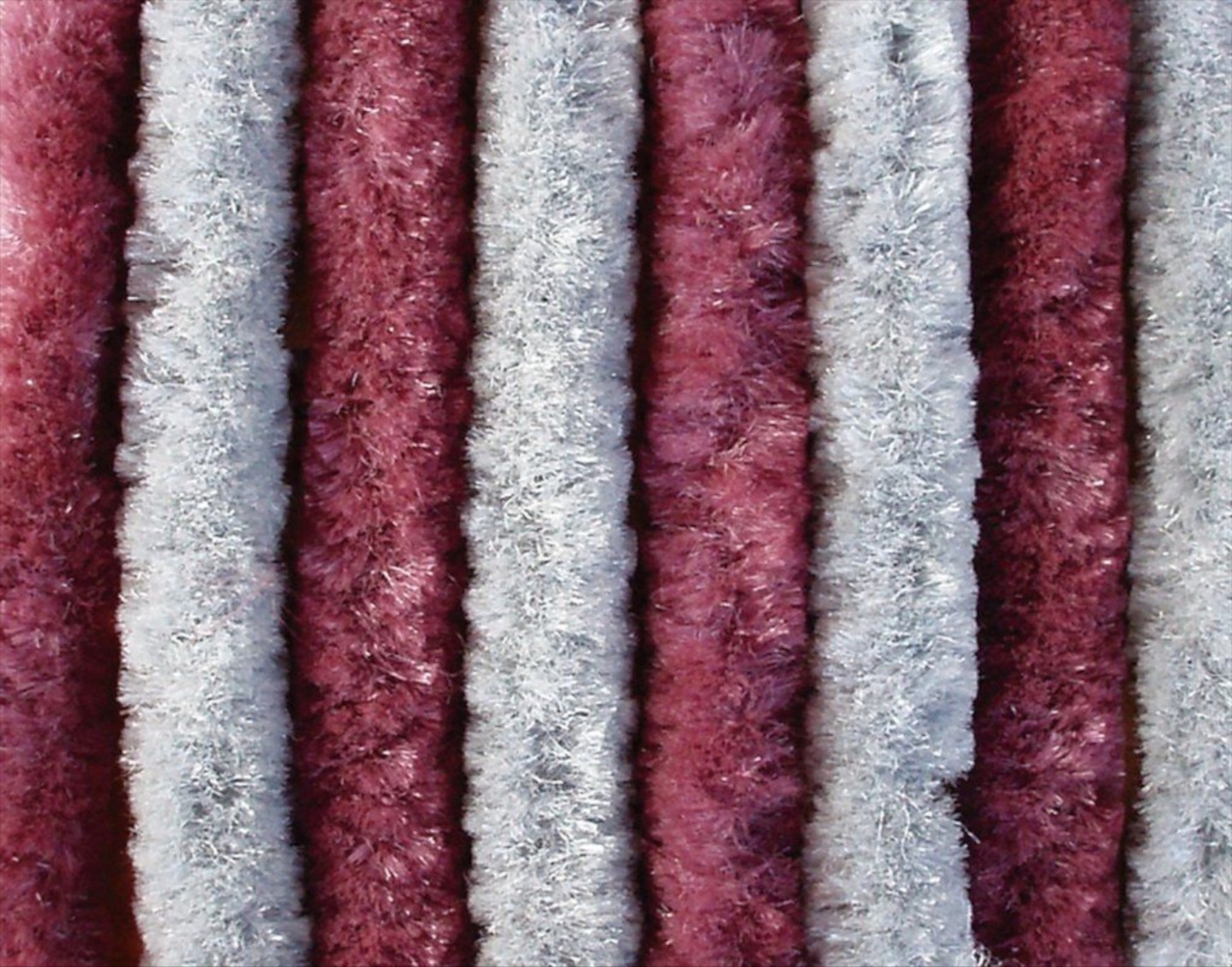 Moritz Flauschvorhang aus Chenille 100 x 200 cm bordeaux silber Türvorhang als Fliegenschutz Insektenschutz für Camping Wohnwagen Bild 1