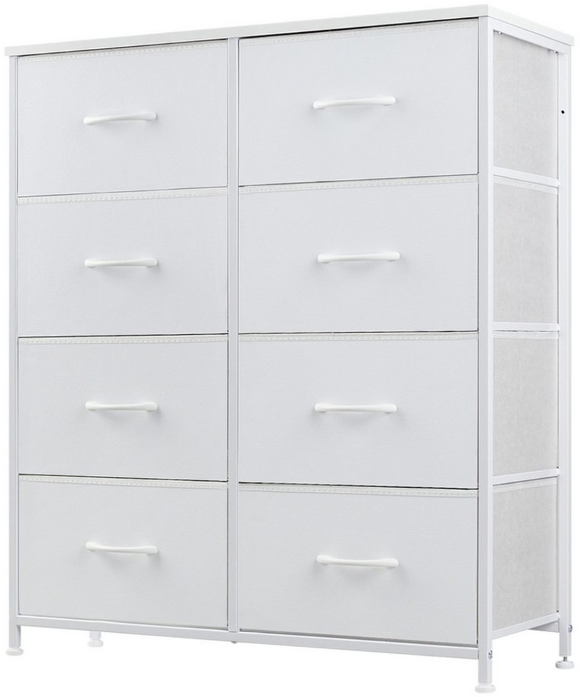 SURFOU Schubkastenkommode Kommode Stoff 8 Schubladen Sideboard Mehrzweckschrank (Schubladenschrank), für Schlafzimmer, Wohnzimmer, Kinderzimmer, Flur, Aufbewahrungsschrank Bild 1