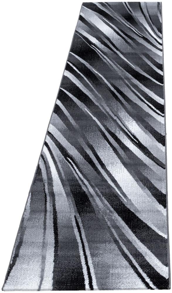 Kurzflor Teppich Paolo Läufer - 80x300 cm - Schwarz Bild 1
