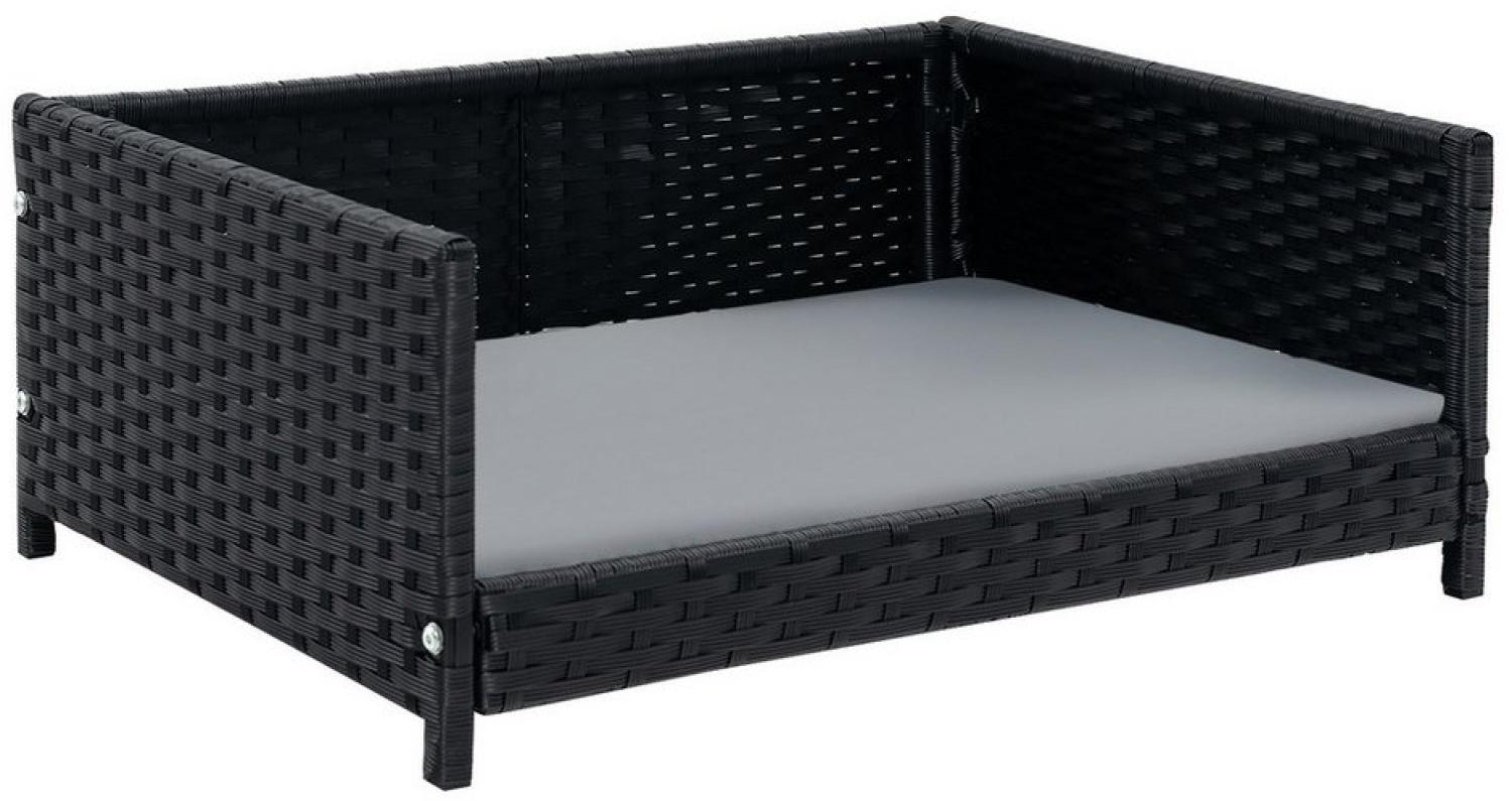 COSTWAY Hundebett Polyrattan 62x46x25cm Bild 1