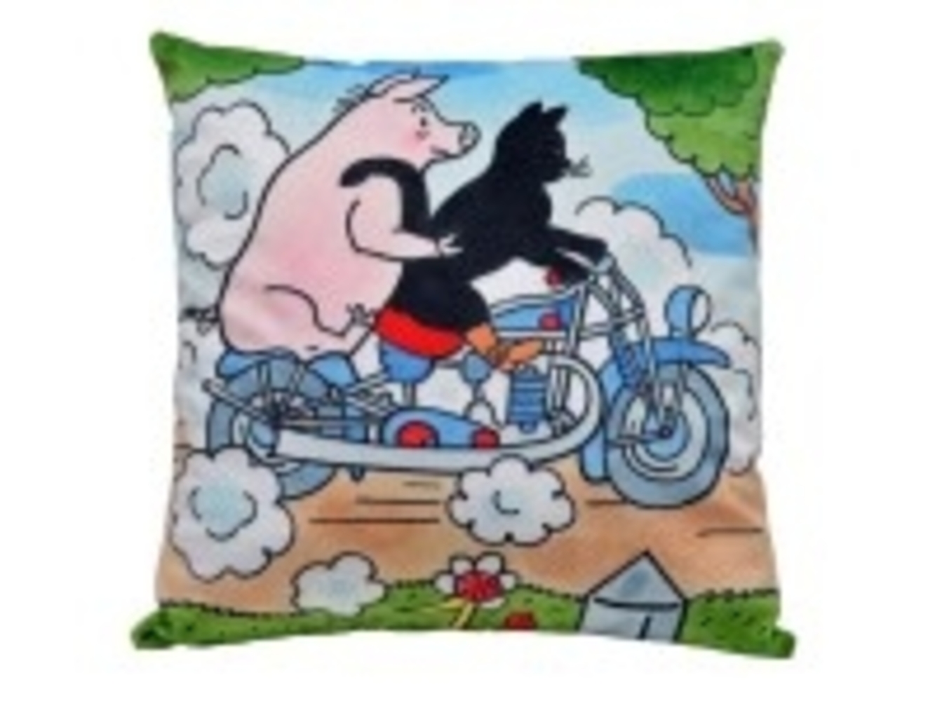 Kissen 30x30 cm, Kater Mikes, Moped Bild 1