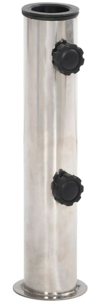 vidaXL Sonnenschirmständer für Ø38/48 mm Mast Silbern Edelstahl 4003375 Bild 1