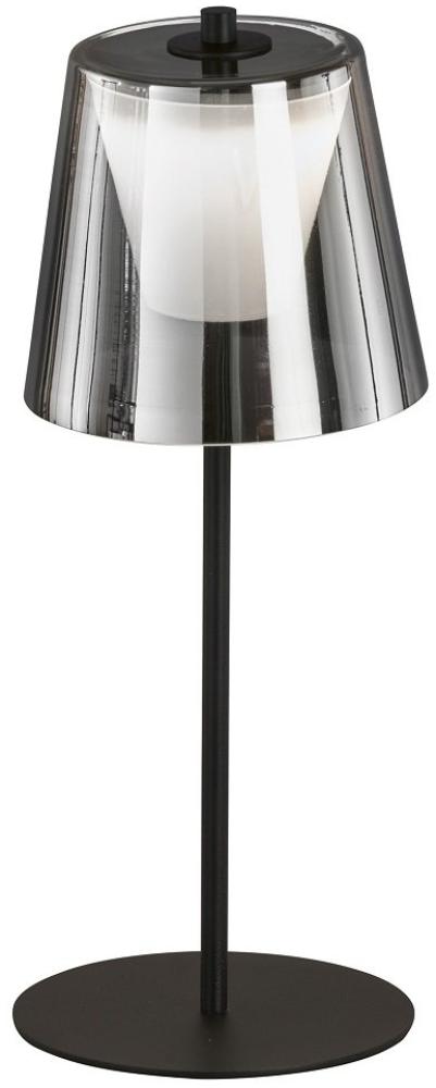 FHL easy 850287 LED Akku Tischleuchte Marbella sandschwarz rauchglas IP44 Bild 1