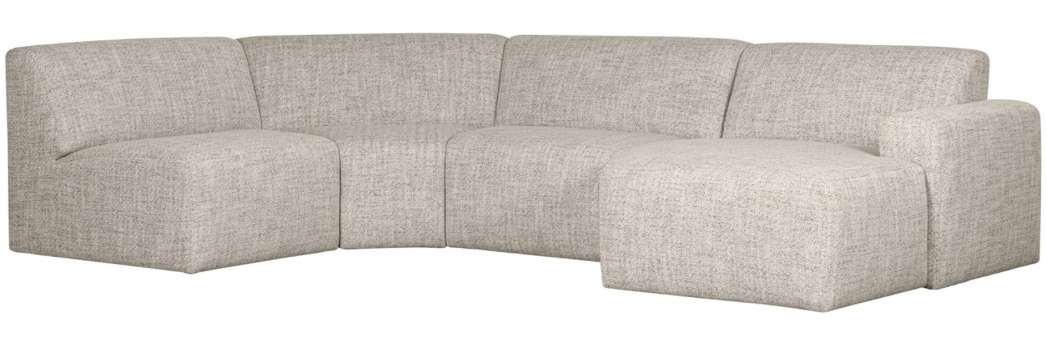 Sofa Avelon U-Form aus Melange-Stoff, Natur Bild 1