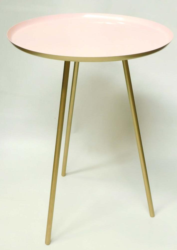 bhp Beistelltisch aus Eisen 45x61cm rosa gold Bild 1