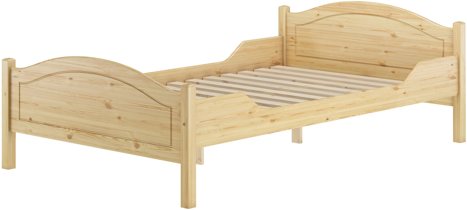 Breites Einzelbett 120x200 Kiefer Massivholz Landhausstil V-60.30-12Rollrost inkl. Bild 1