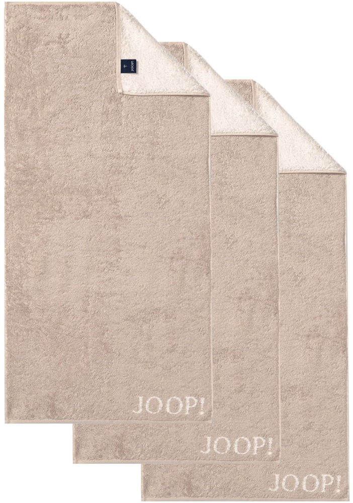 JOOP! Handtuch Classic / Infinity Kollektion, 3er Pack - Walkfrottier Beige 50x100cm Bild 1