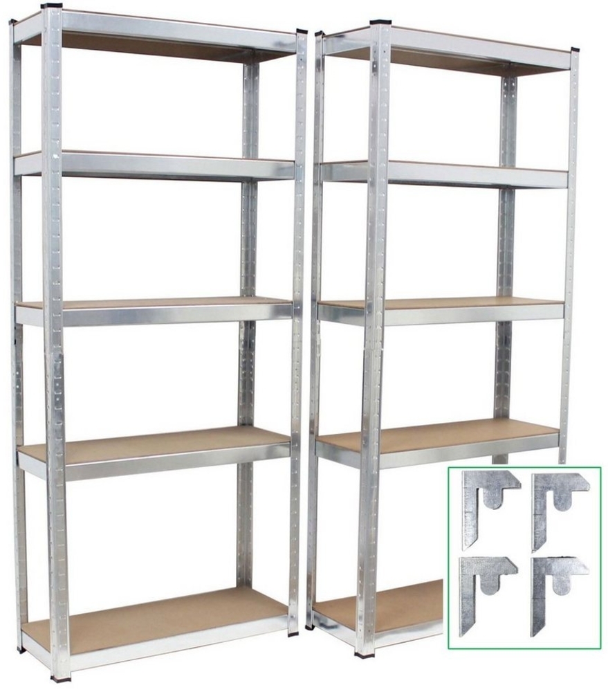 Schwerlastregal 170x75x30 cm 2er Set Steckregal Lagerregal Bild 1
