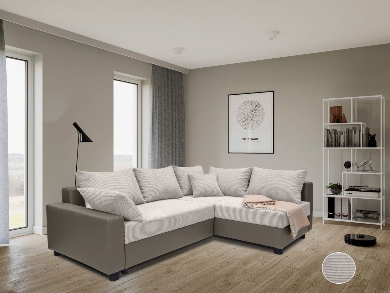 COLLECTION AB Ecksofa Parma L-Form, mit Schlaffunktion und Bettkasten, inklusive Kissen, Bonellfederkern Bild 1