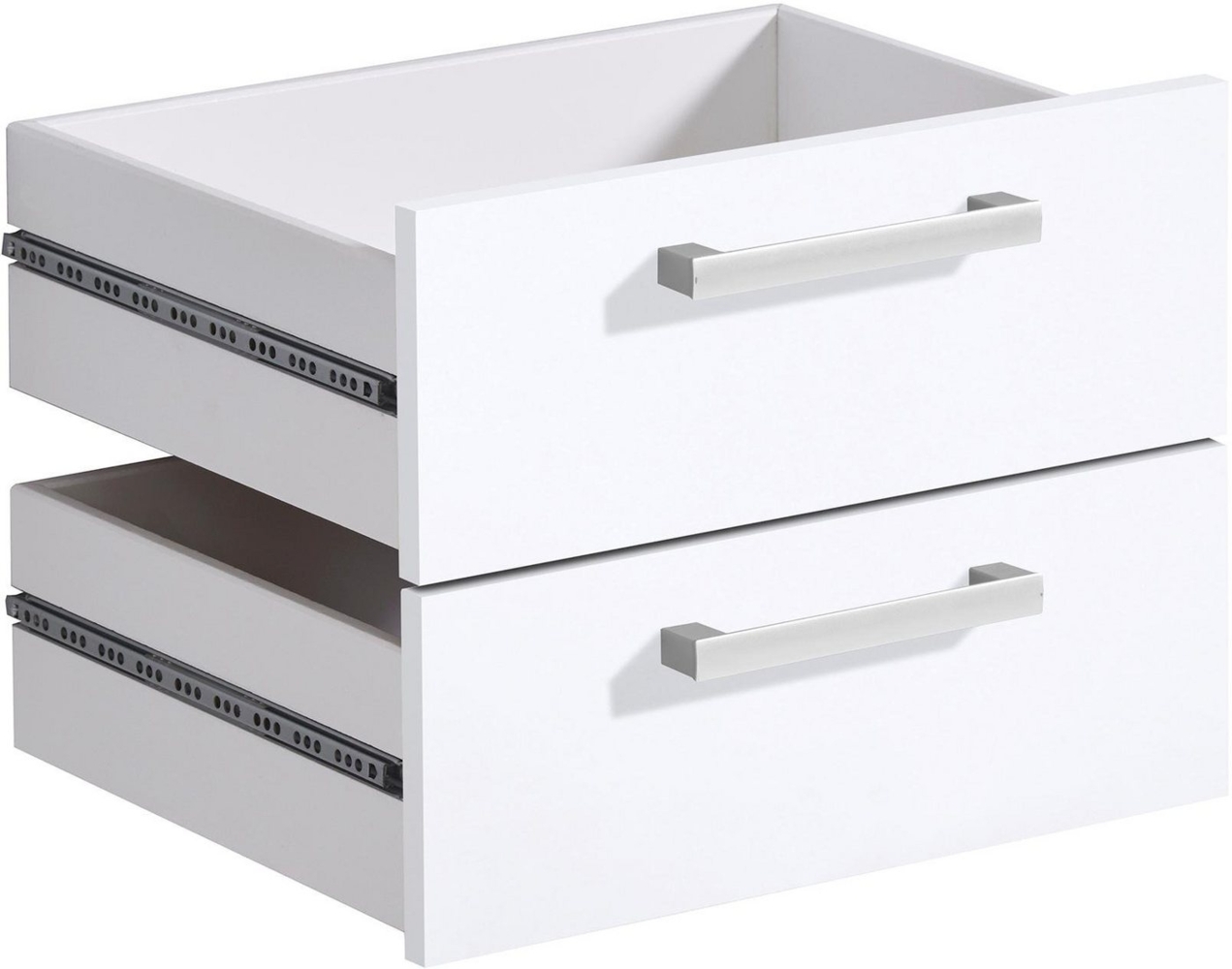 FMD Möbel - CALVIA 10 - 2 Schubkästen - melaminharzbeschichtete Spanplatte - Brillantweiß - 42 x 31,6 x 34,5cm Bild 1