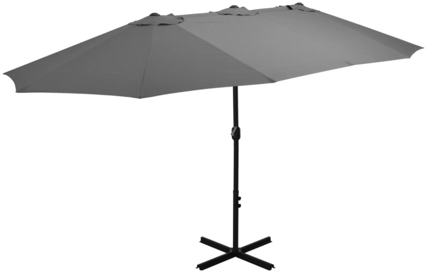 vidaXL Sonnenschirm mit Aluminium-Mast 460 x 270 cm Anthrazit 44869 Bild 1