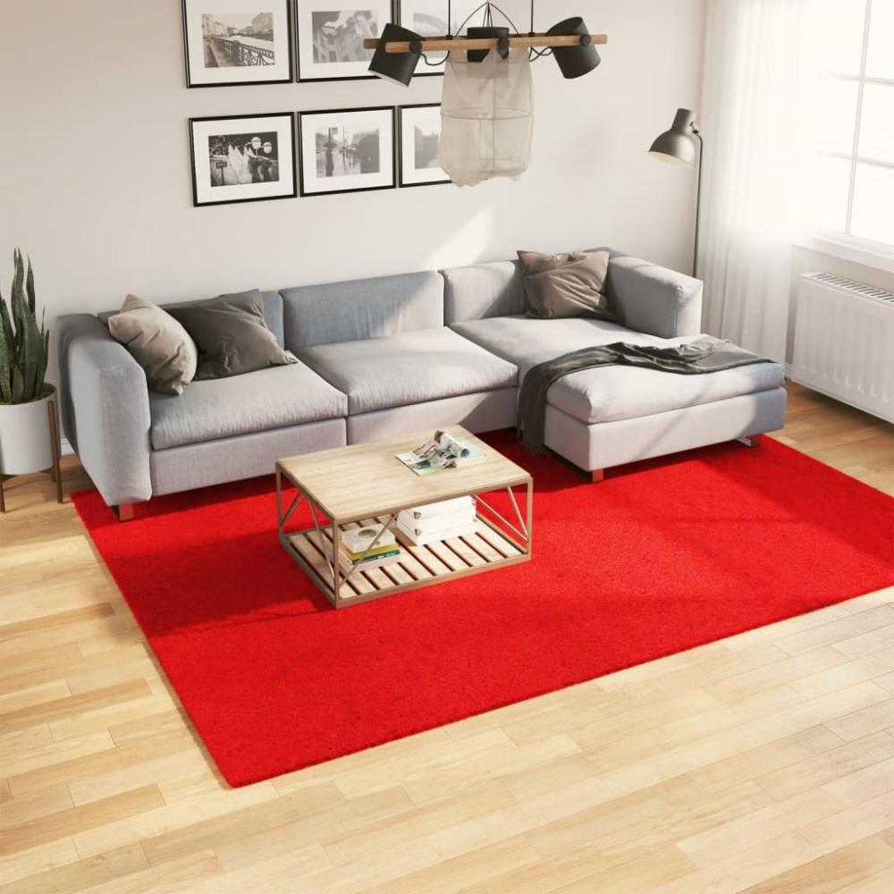 vidaXL Teppich OVIEDO Kurzflor Rot 200x280 cm 375627 Bild 1