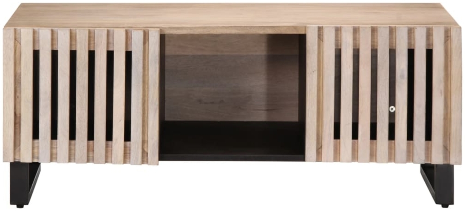 vidaXL Couchtisch Weiß 100x55x40 cm Massivholz Mango 377499 Bild 1