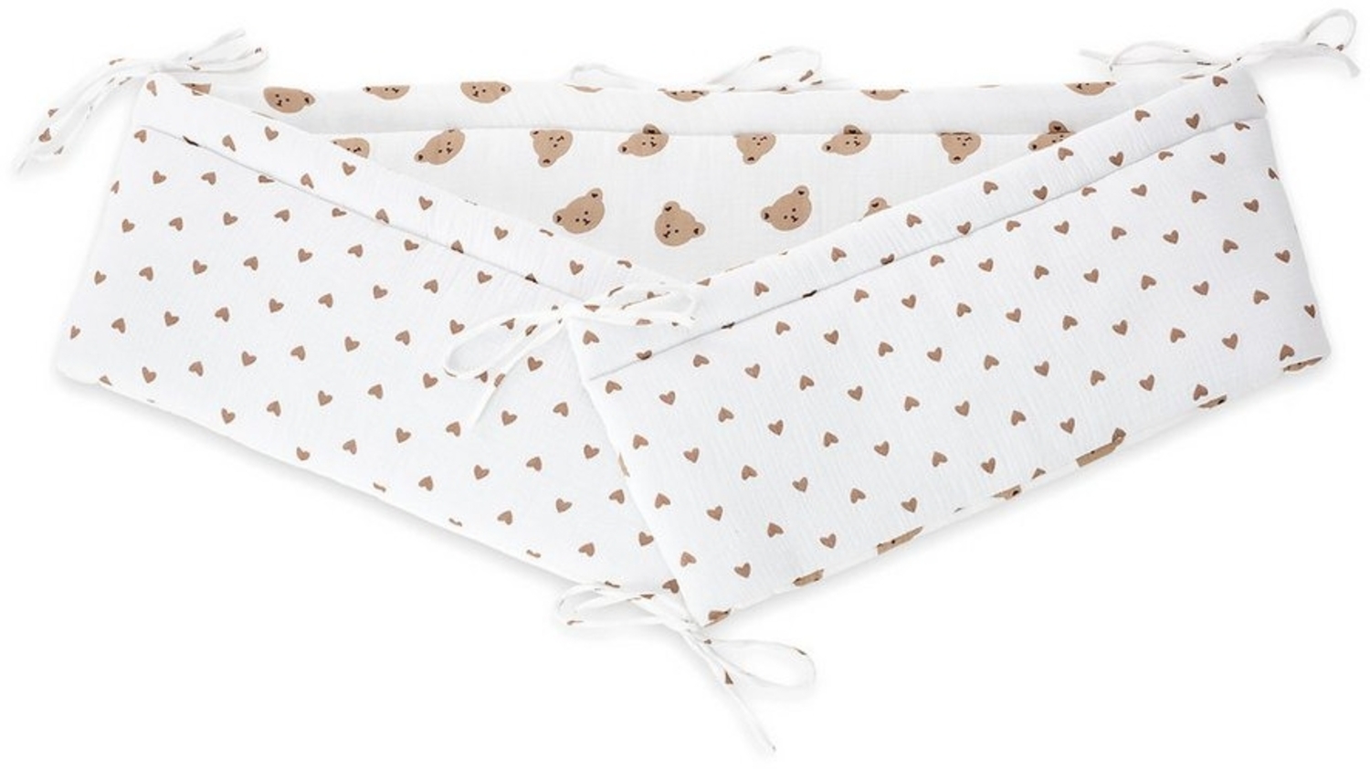 FabiMax Bettnestchen Musselin Nestchen für Beistellbetten Boxspring, 2in1 Wendedesign & klassisch, 100% Baumwolle, Made in EU Bild 1