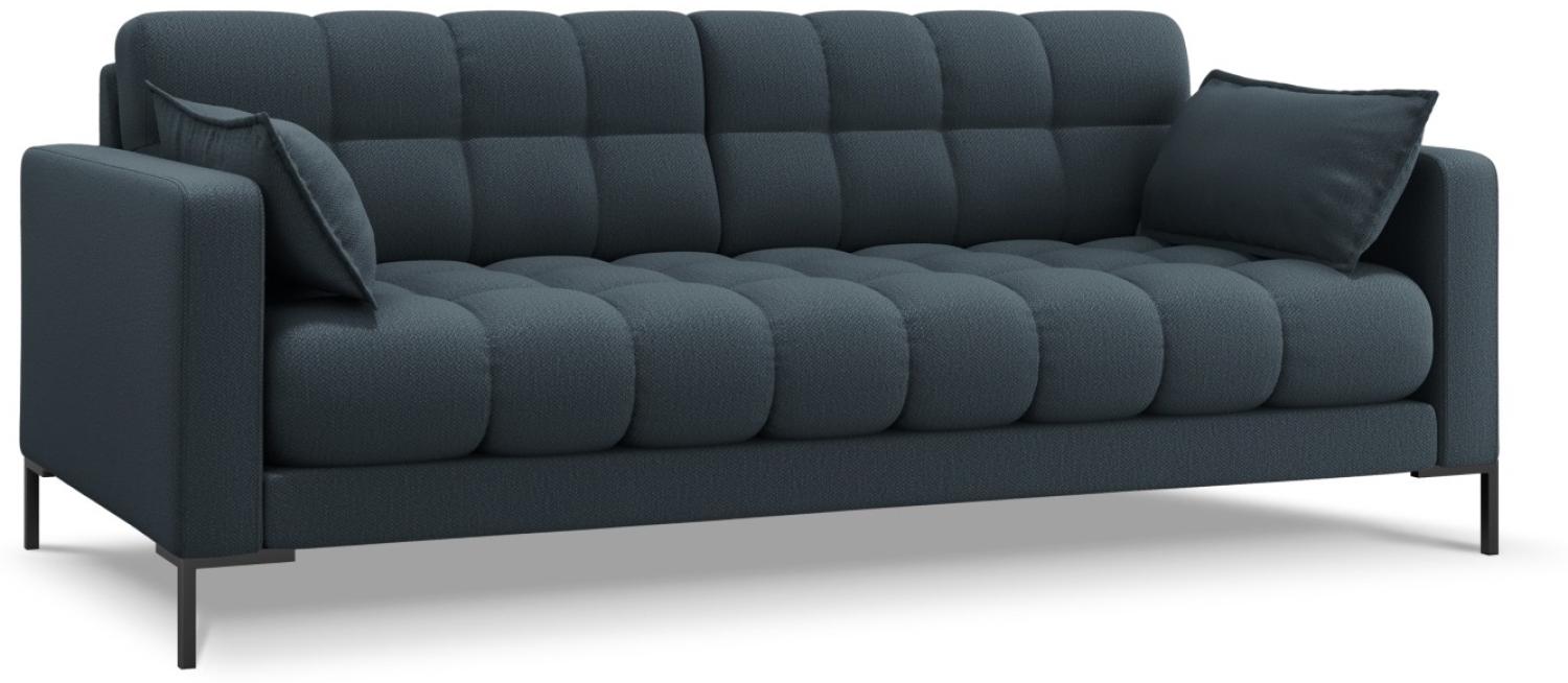 Micadoni 3-Sitzer Sofa Mamaia | Bezug Blue | Beinfarbe Black Metal Bild 1