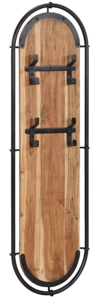 vidaXL Wandgarderoben mit 4 Haken 2 Stk. Massivholz Akazie 4013504 Bild 1