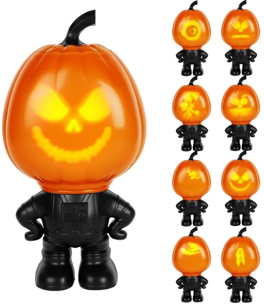 MUPOO Nachtlicht Halloween Kürbis Nachtlicht,LED Kürbis Projektionslampe, Sprechende Animierte, Kürbis Dekorationsartikel Bild 1