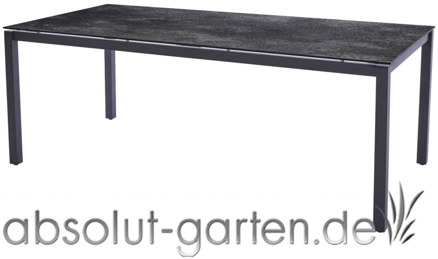 Tisch San Marino 198 cm (Granit dunkel Edelstahl Dunkelgrau) Bild 1