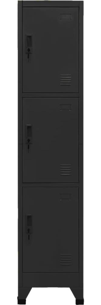 vidaXL Schließfachschrank Schwarz 38x45x180 cm Stahl 339782 Bild 1