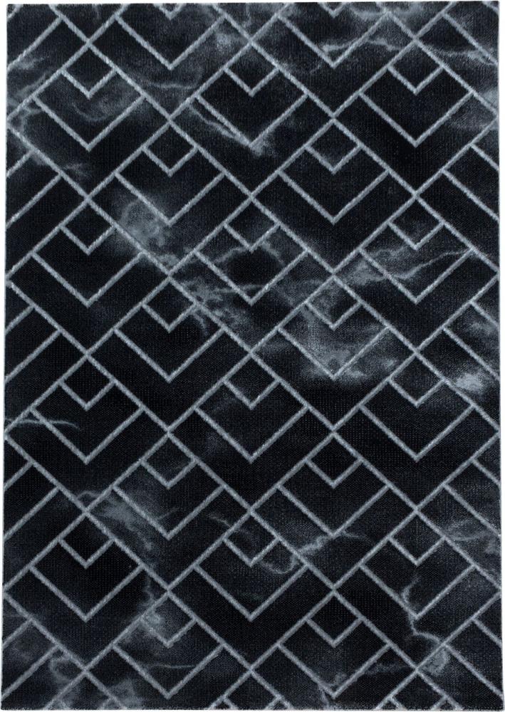Kurzflor Teppich Nauro rechteckig - 120x170 cm - Silberfarbe Bild 1