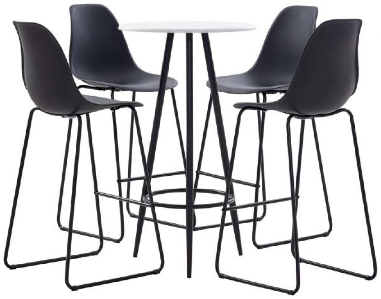 vidaXL 5-tlg. Bar-Set Kunststoff Schwarz [279761] Bild 1