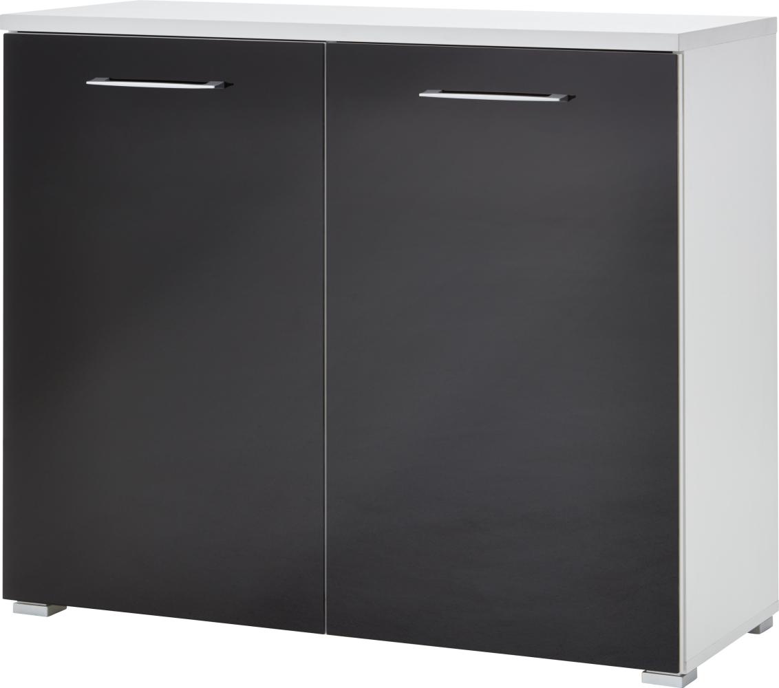 Kommode >M-400< (BxHxT: 97x82x40 cm) in anthrazit - 97x82x40cm (BxHxT) Bild 1