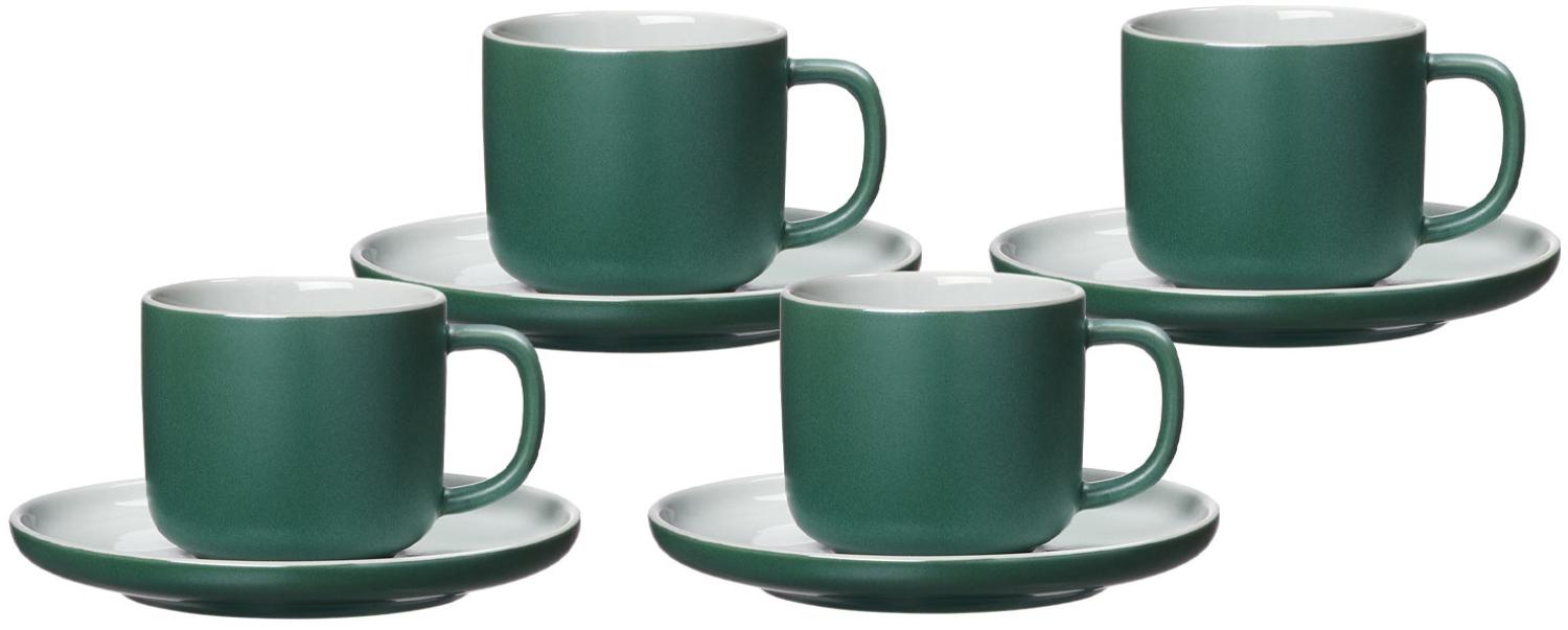 Ritzenhoff & Breker JASPER Kaffeetasse mit Untertasse 240 ml 4er Set grün Bild 1