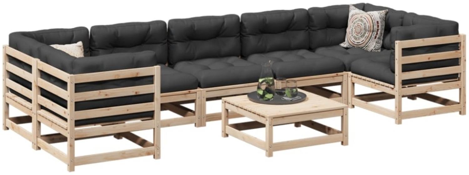 vidaXL 8-tlg. Garten-Sofagarnitur Massivholz Kiefer 3299331 Bild 1