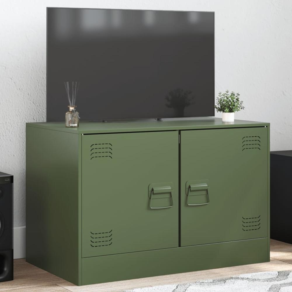 vidaXL TV-Schrank Olivgrün 67x39x44 cm Stahl 841639 Bild 1